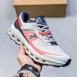 Gray & Orange Sports Shoes On Running Cloudvista 2 Waterproof